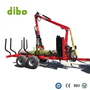 Crane log kecil dengan trailer